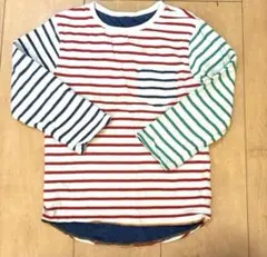 next リバーシブル　ストライプ柄・星プリント長袖Tシャツ　92センチ　ロンT