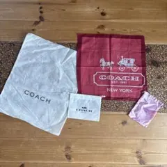 COACH 保存袋 巾着袋 バンダナ 4点セット☆ コーチ まとめ売り ♪のサムネイル