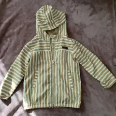 ストライプ柄フード付きアウター