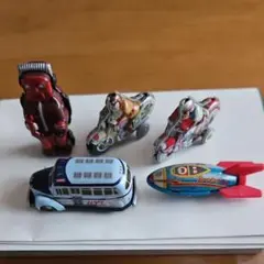 レトロ ブリキ ミニチュア フィギュア 5点セット