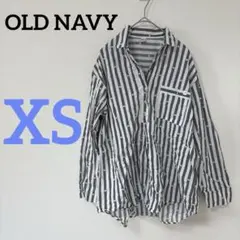 OLD NAVY 【XS】シャツ ブラウス ストライプ柄 長袖シャツ 長袖