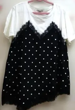 I-1 niko and... レースドッキング Tシャツ ドット ニコアンドのサムネイル