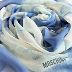 4-38.MOSCHINO 空と雲モチーフ シルクストールのサムネイル