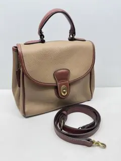 超希少 オールドコーチ ターンロック 2way ショルダーバッグ オールレザー