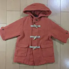 コムサイズム オレンジ フード付き ダッフルコート 90cm