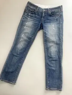 ICB デニムパンツ 25 ダメージ加工 ブルー レディースのサムネイル