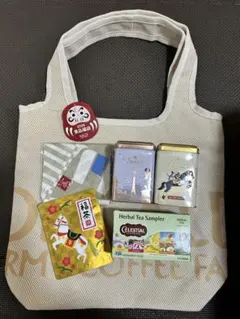 カルディ福袋　トートバッグ　エコバッグ　茶葉詰め合わせ
