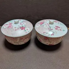 湯呑み茶碗 庫山窯 蓋付き 2客セット