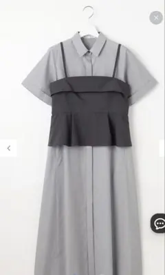 新品　23区　【CLASSY.コラボ】ビスチェコンビ シャツワンピース　38