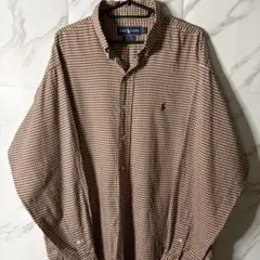 [早い者勝ち] Ralph Lauren BLAKE BDシャツ L 赤オリーブ