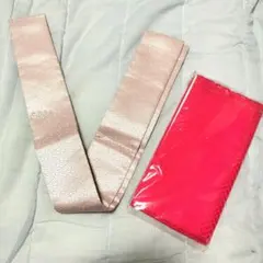 重ね襟 伊達襟 紗綾形 紋様 ピンク　 赤（新品）