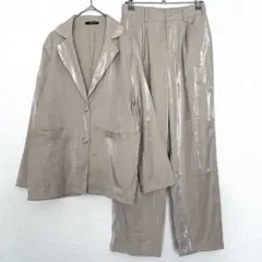 美品✨セットアップ パンツ (F) ベージュ オフィス カジュアル 春夏 着回し