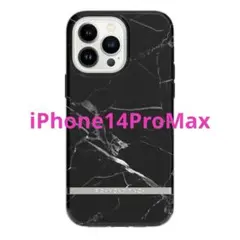 iPhone 14ProMax 用ケース 6.7インチ 黒大理石デザイン