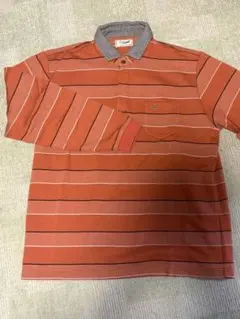 ラコステ ポロシャツ オレンジ ストライプ