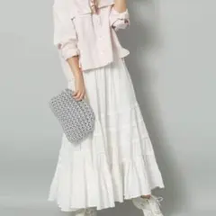 ＊今季＊コットン楊柳ティアードスカート Arpege Story