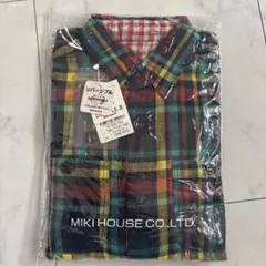 新品　MIKIHOUSE DOUBLE.B リバーシブル チェックシャツ 140
