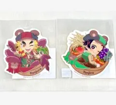 鬼滅 秋まつり クマ コラボ カフェ 選んで収穫 ステッカー A 煉獄 炭治郎