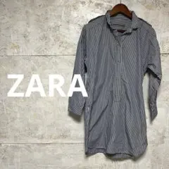 【 6304番】ZARA 長袖ブラウス　ミニワンピース　レディM