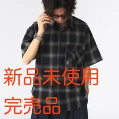 【新品未使用】Adoon plain 半袖 チェックシャツ Lサイズ