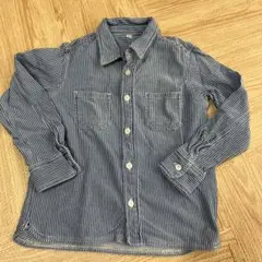 無印良品　120センチ　キッズ　ストライプシャツ　春服