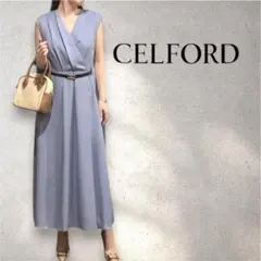 CELFORD リネンライクAラインワンピース size38