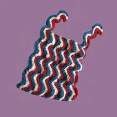 なみなみトートバッグ ハンドメイド 編み物 ハンドバッグ うねうね