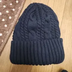 ニット帽 56～59cm ネイビー