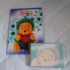 平成レトロ　当時物　ディズニー　スイカくまのプーさん 便箋ノートと封筒 セット