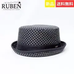 新品 RUBEN ルーベン ペーパーミックス ポークパイハット ブラックのサムネイル