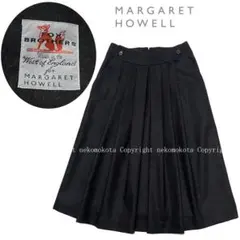 美品 マーガレットハウエル フォックスブラザーズ ウール プリーツ スカート 1