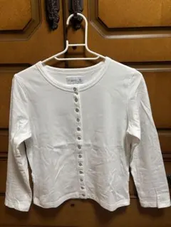 【中古品】agnès b. ホワイト 長袖カーディガン サイズ1