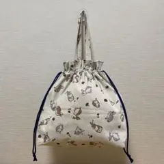 うさぎ柄　トートバッグ　巾着バッグ　ハンドメイド　ハンドメイドバッグ