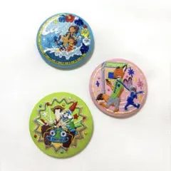 ディズニー刺繍缶バッジ2 トイストーリー、スティッチ、ズートピア