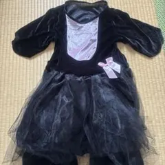 黒猫のコスチューム ドレスと手袋セット　ハロウィン　仮装　ネコ