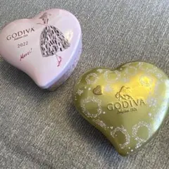 GODIVA ハート缶 2個セット 入れ物のみ