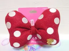 ミニーちゃん♡ヘアゴム❤大❤ディズニーリゾート♡ リボン ドット柄♡水玉❤新品②