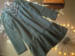 アース　ミュージック＆エコロジー　へプラム　ワンピース　黒　チュニック　Sサイズ