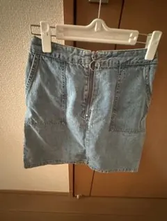 フロントジップ デニム タイトスカートハニーズ