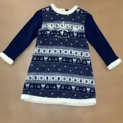 Fille et Toit ニットワンピース 125サイズ ネイビー