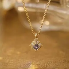 アメジストネックレス⭐︎ete agate nojess アガット エテ好きに 