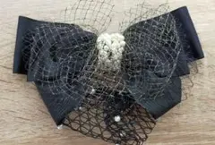 ネット付きリボンバレッタ