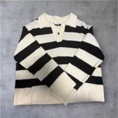 GU ボーダー柄 ニット