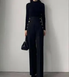 美品✨ Louere ハイウエスト マリンパンツ スラックス ワイドパンツ