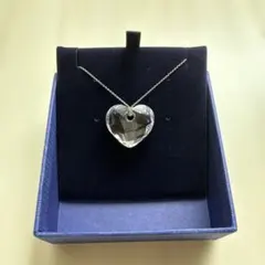 Swarovski スワロフスキー ネックレス ハート ブラック x シルバー 
