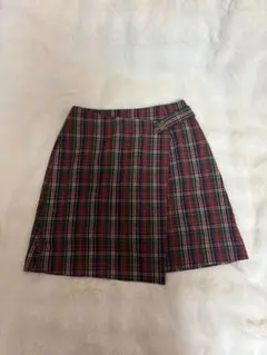 REDYAZEL 赤緑チェック プリーツスカート