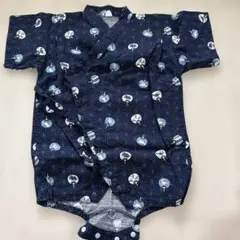 うちわ柄 ベビー甚平 浴衣 70cm
