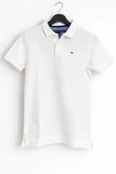 トミーヒルフィガー ポロシャツ 白 ガールズM（12-14）美品