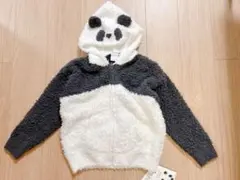 新品未使用　ジェラートピケ　大人気パンダパーカーもこもこパーカー130-140