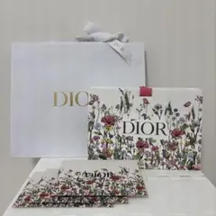 Dior 花柄ショッパーリボン付きとMiss Diorカード3セット