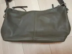 コーチ COACH トンプソン 本革ショルダーバッグ 黒 グレー 70891 